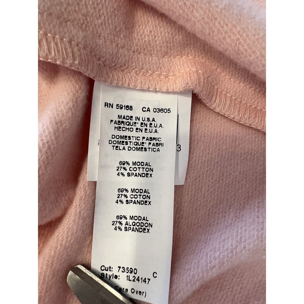 NWT $112 Karen Kane Women's Large Pink Long Sleeve Sweatshirt Hoodie - Picture 9 of 12
